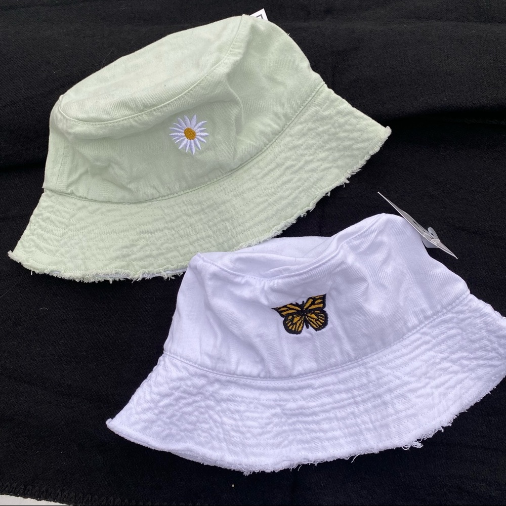 2 Set | Embroidered Bucket Hats